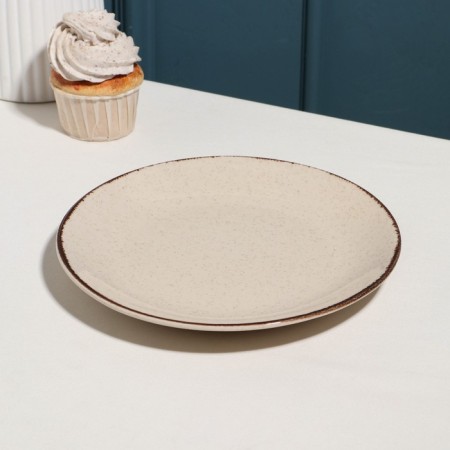 Plate "Pearl", d = 21 cm, beige, porcelain-1