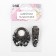 Decorative fastener, 8.5 × 4.4 cm, black/gray color