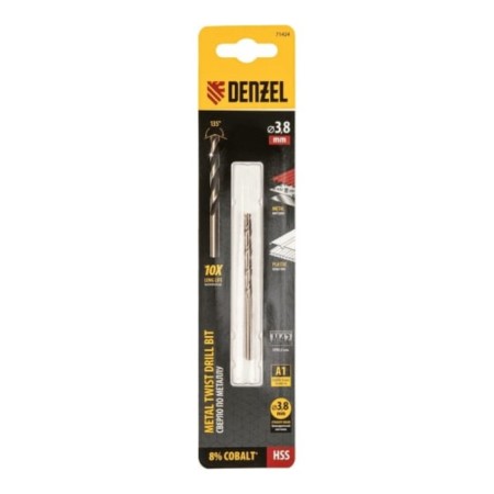 Denzel 71424, 3.8 mm, HSS CO-8% metal drill-2