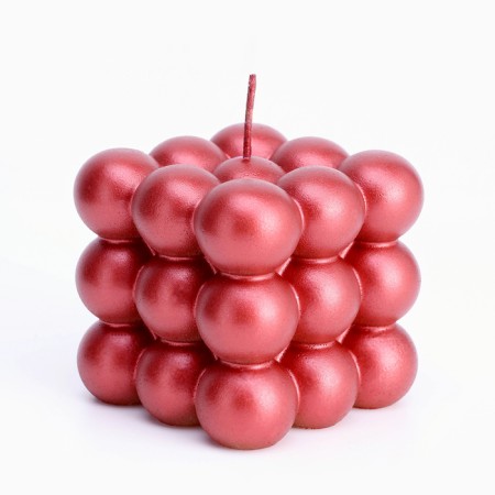 Figure candle "Babble" Big Cube, 5x5x5 cm, red-1