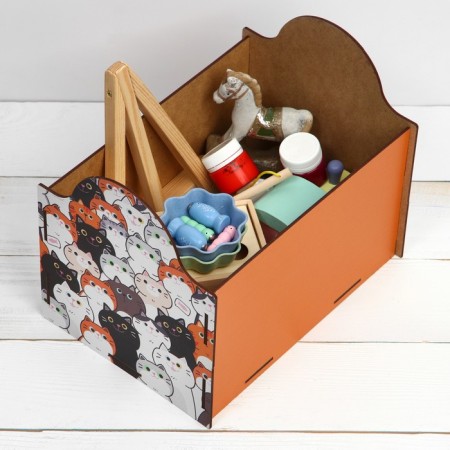 Organizer for storage, box "Cats", 25 x 18 x 20.8 cm-4