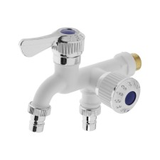 Water Cathedral Zein, 1/2, Double, White, Chrome
