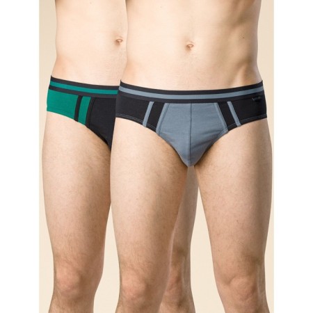 Men's panties, size 52, gray, black, 2 pcs