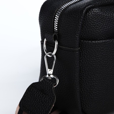 Bag Cross-Bodi with a zipper, black color-3