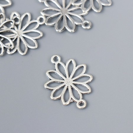 Connector for creativity Metal 2 Ears "Chamomile" G105B420 2.5x1.9 cm-1