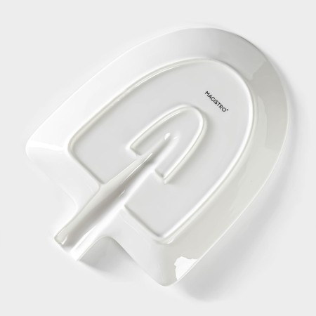 Porcelain dish Magistro "Blanche", 24 × 18 × 4.5 cm, white color-3