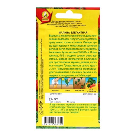 Seeds Raspberry "Elegant", c/p, 20 pcs-1