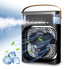 LOF-06 portable fan, with a moisturizer function, 3 speeds, USB power, black