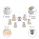 Rivoli Adna 6he27, 40 watts chandelier