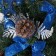 Fir tree decor Wall "Surprise" 45 cm d of the lower tier 25 cm, blue