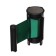 Cassette with exhaust ribbon-180cm green, height-13cm, width 6.6 cm, tape width-80mm