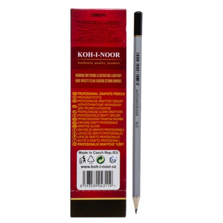 Chernographic pencil Koh-I-Noor 1860 H Gold Star, Professional-2