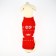 Clothing for dogs. Knitted sweater with "New Year" ornament, red, size m