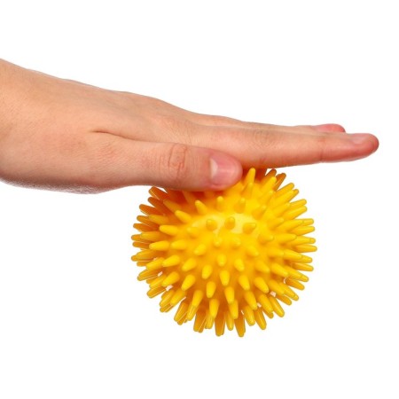 Massage ball Ø8 cm, yellow color, crumb I-7