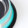 A bowl with a non -slip base of two -color with a strip, 230 ml, turquoise