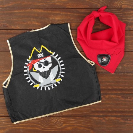 Carnival costume "Thunderstorm of the Seas", vest, Observer, bandana 40x35 cm-3