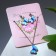 Set 2 objects: earrings, pendant coin -pendant pears, blue color in silver, 50 cm