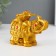 NECK Polystone Bronze "Elephant with Cash toad on the back" 7.5x9.3x5.2 cm