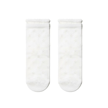 Baby socks with a decorative transparent mesh Contse Kids Tip-Top, size 22, white color-1