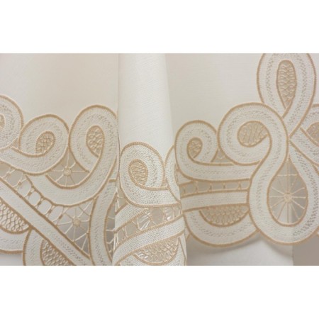 The tablecloth "openwork" Legend, 130 x 160 cm, beige color-3
