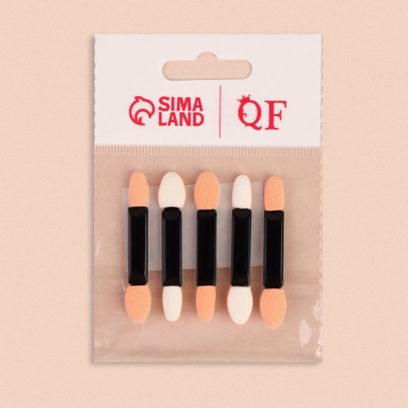 Set of applicators for shadows, bilateral, 5 pcs, 5 cm, black color-5