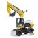 Excavator Bruder, white color with yellow