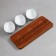Menzhitsa "Alale", 3 pcs: 150 ml, wooden base, porcelain, Iran