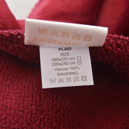 Sofia bedspread, size 220x240 cm, burgundy color-7