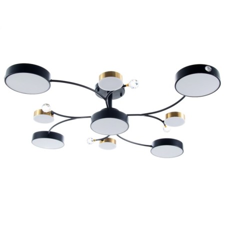 Terra chandelier 9XLED 168W 3000-6000K black and gold 80x80x21 cm Bayerlux