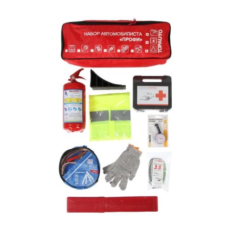 Set of motorist Pro maximum (bag, OP-2, cable 3.5 tons, first-aid kit, sign, wires, vest