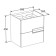 Roca Victoria Nord Black Edition sink module, size 59 x 55 cm, white color