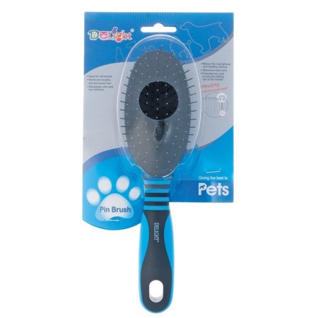 Delight brush massage, second, metal teeth, black-blue-3