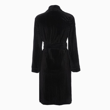 Women's bathrobe kaftan "velvet" size 48, black-9