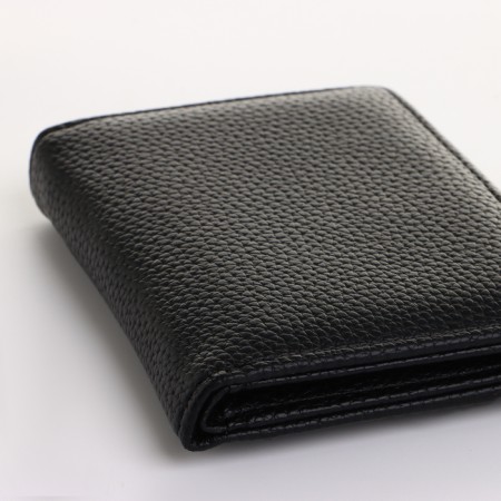 Women's wallet on the button, black color-2