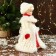 Snow Maiden "In a textured fur coat" 32 cm, white