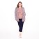 Female jacket, pink color, goose foot, size 54