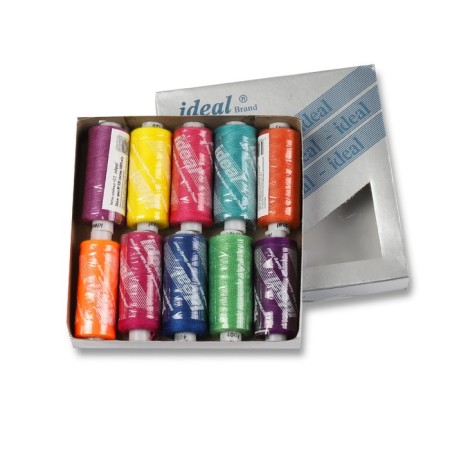 A set of household threads IDEAL 40/2, length 366 m, assorted color (neon), 10 pcs in units-1