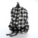 School backpack from textiles on lightning, 3 pockets, black color