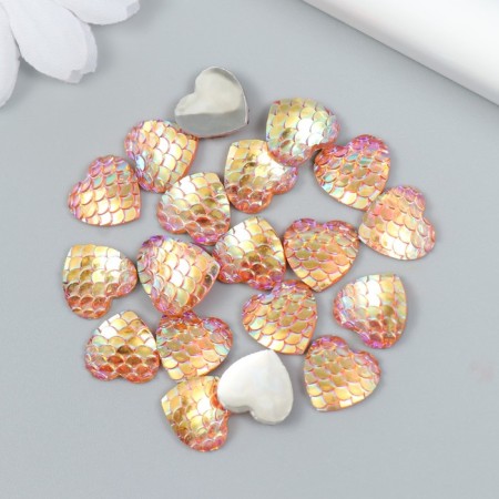 Decor for creativity Plastic "Scales Gold - Heart" 1.2x1.2 cm-2