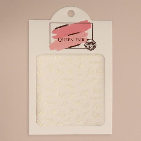 Nail stickers "natural minimalism", fluorescent, white color-4
