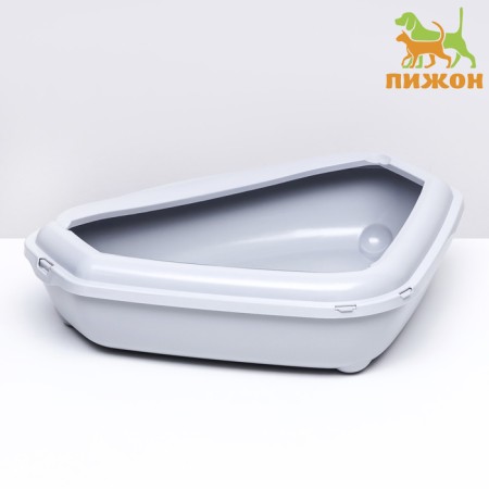 Corner toilet with a frame 55*45*13 cm, gray