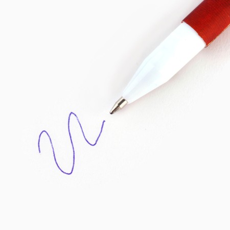 Pen Plastic with a cap of soft-tach "Golden Teacher", blue paste 0.7 mm-1