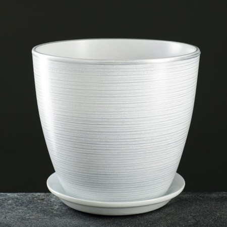 Flower pot "Bun" painting silver 5.3 l