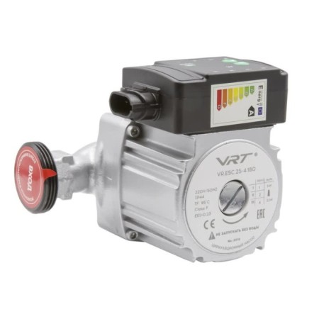 Circulation pump vrt vr.esc.25-4.180, 5-22 watts, pressure 4 m, 44 l/min, cable 1.2 m, cast iron