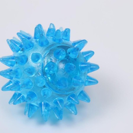 The ball glowing for animals is small, tpr, 4.5 cm, blue-3