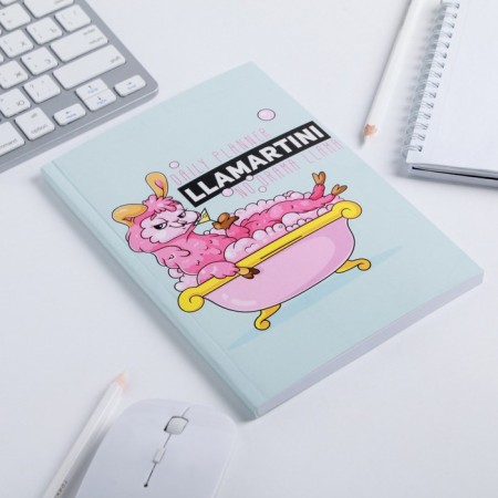 Diary in the thin cover of Llamartini, A5, 80 sheets-2
