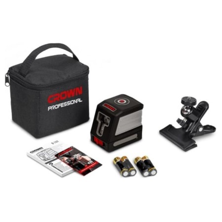 Laser level Crown CT44046, 2 red rays, 15 m, 1/4 ", ± 0.3 mm/m-1