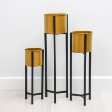 Kashpo set on the stand “Illusion”, D = 13.9/16.3/18 cm