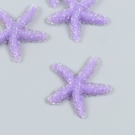 Decor for creativity Plastic "Violet Marine Star" Sugar 3.8x0.5x3.8 cm