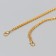 Chain with 2 carbines a link thickness 0.1 cm 0.4x60 cm gold/silver mix